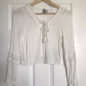 H&M WHITE LACE BLOUSE
